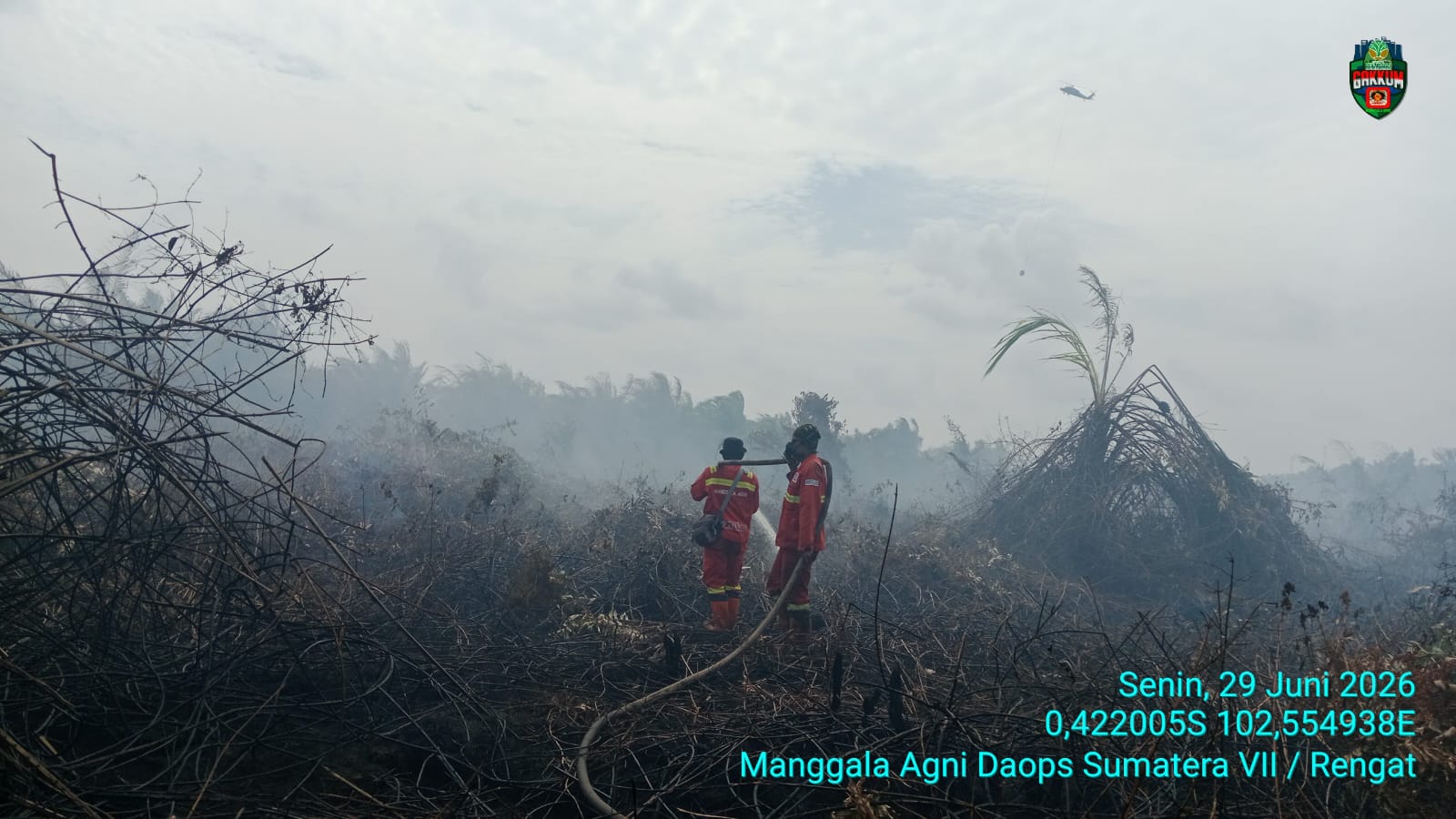 Tiga Hari Bertarung, Petugas Berhasil Kendalikan Karhutla di Rengat Riau